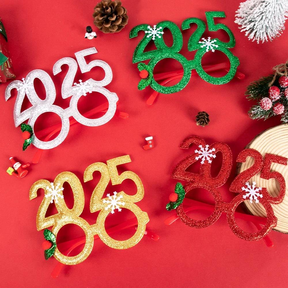 New Year Glasses Happy New Year Party Photo Booth Prop Christmas Ornaments Kids Gifts New Year Eve Party Decoration