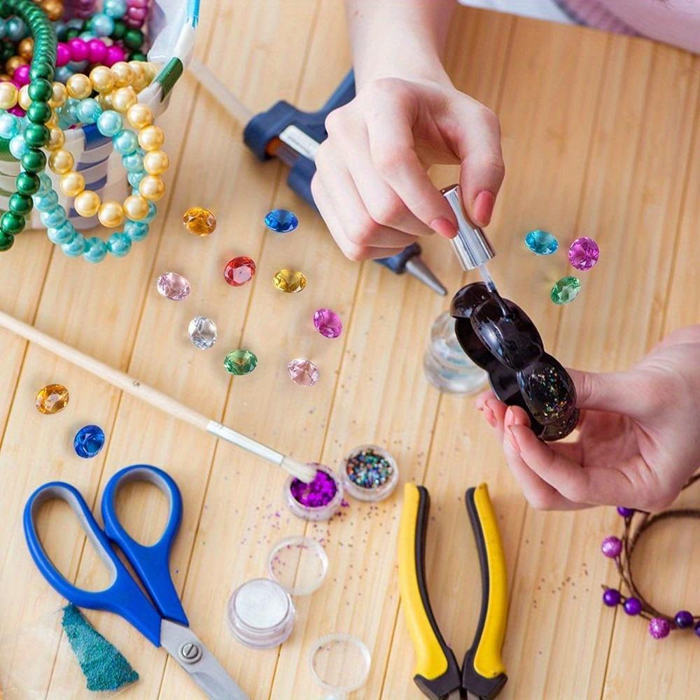 Acrylic Diamond Fake Gems Vase Filler, Babenest 100pcs 3/ 4 Inch Faux Diamonds Crystals Jewels for Table Scatters Wedding Party