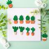Cacti Shaped Soft Pottery Clay Cutters Earrings Jewelry Pendant Making Moulds Plant Ornaments Pendant Cutting Molds