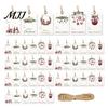 Cardboard Hanging Tags 48 Pcs Christmas Gift with String, Seasonal Labels, Holiday Pattern Paper for Presents Xmas Party Present Decoration,