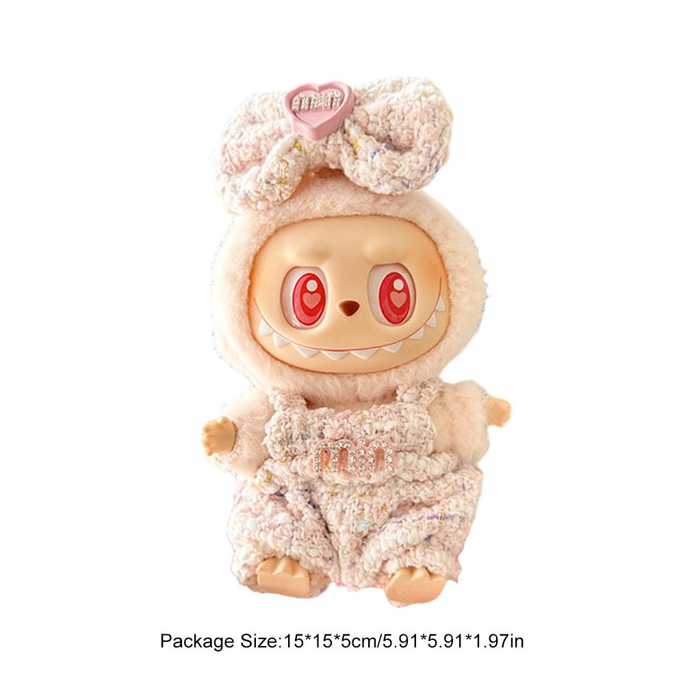 Mini Plush Doll'S Clothes Cute Outfit Accessories For Labubu V1 V2 Korea Kpop Idol Dolls Goose Dinosaur Macaron Clothing Gifts