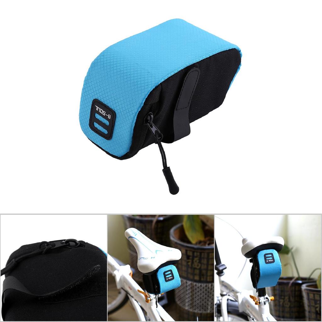 Saddle Bag Rear Seat Storage Tail Pouch Bike Bag For Outdoor Riding Equipment(black)