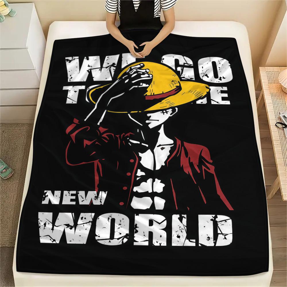 1pz Una Pezzo Monkey D Luffy Coperta in Flanella Fantasia Adatta a Tutte le Stagioni per Arredamento Casa Calore e Comfort Regali Regalo Festivo