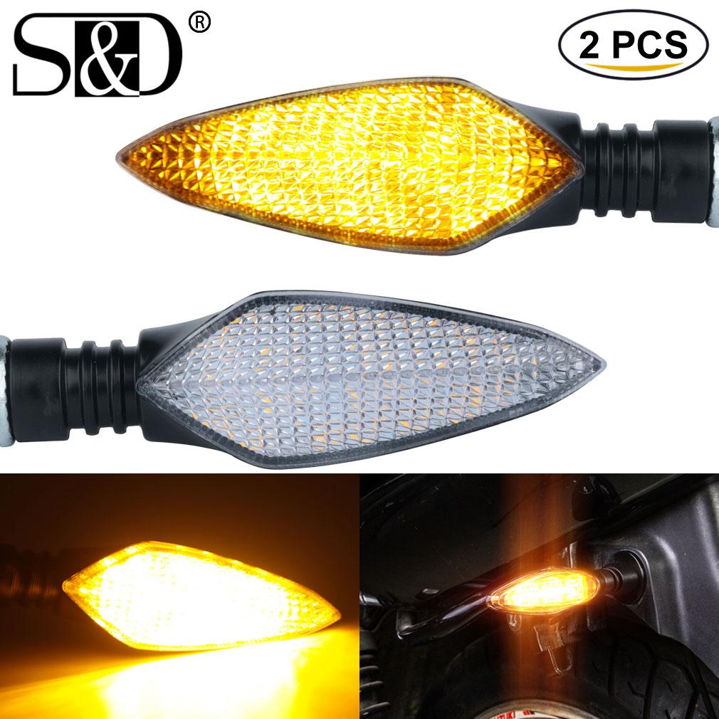 

2 шт., универсальные светодиодные указатели поворота для мотоцикла, 12 В, светодиодные фонари для мотоцикла, передние светодиодные указатели поворота, янтарная индикаторная лампа для мотоцикла