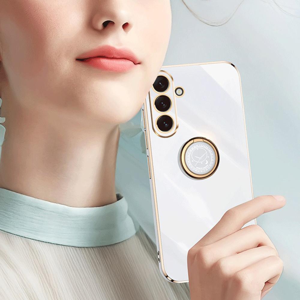 XINLI For Samsung Galaxy A54 5G Drop-proof Protective Phone Cover Electroplating Slim Mobile Phone Case Kickstand