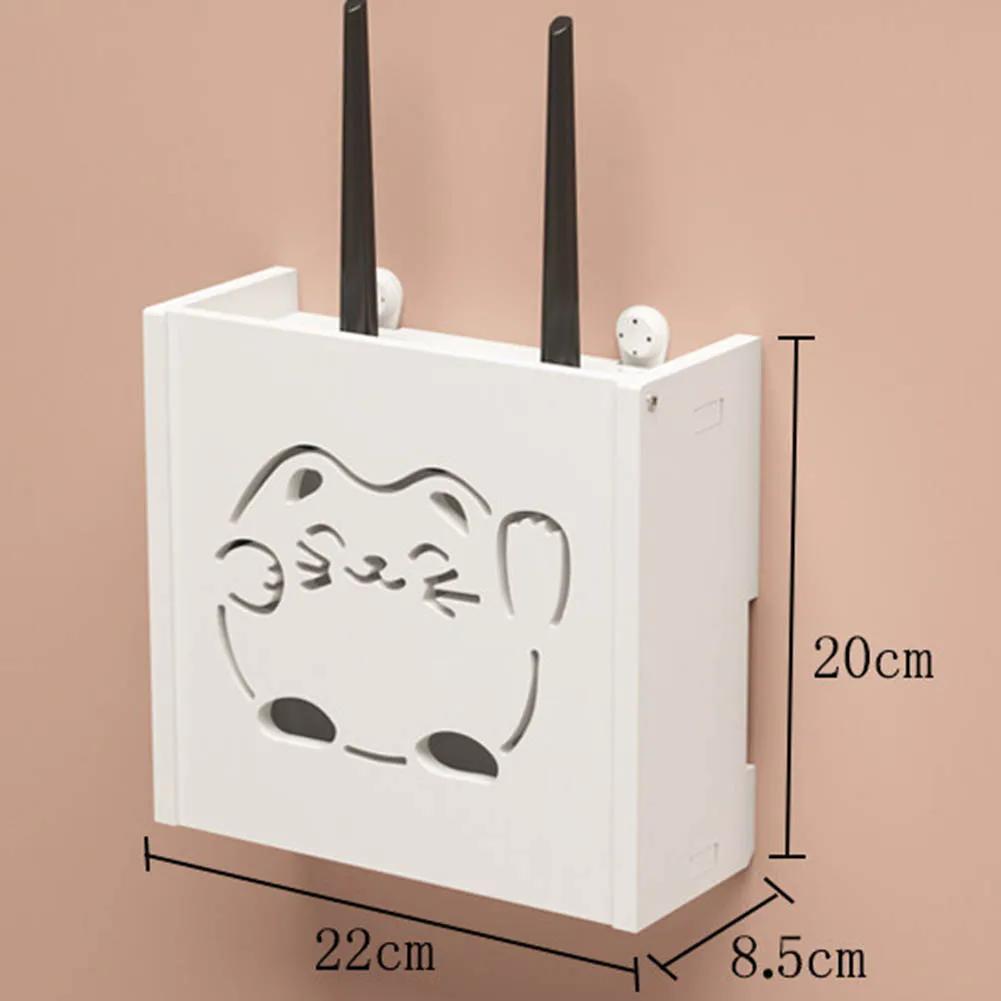 

Wall Mounted Shelf Wireless Router Rack 1x 3 Style Hanging Plastic White Organization Room Storage Replacement