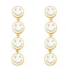 2023 New Explosive Earrings Europe And The United States Simple Sweet Cute All -Match Girls Long Tassel Smiley Face Earrings For Women