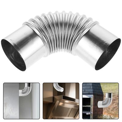 2 peças Tubo de Fogão de Aço Inoxidável 60mm Cotovelo Para Aquecedor de Água a Gás Exaustão Ventilação Conector Flexível Extensão de Chaminé