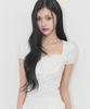 ILLIGO Rosie Lace Square Neck Tee White