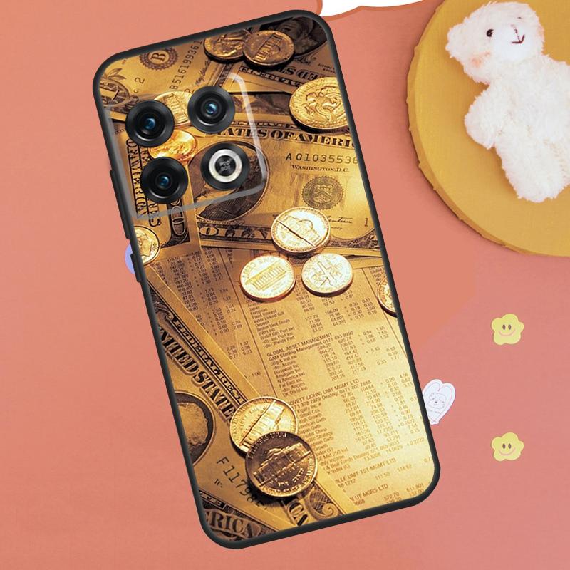 

Money Dollars Coin Gold Case For OnePlus Nord CE 5 2 3 4 Lite N20 N30 OnePlus 15 13 12 11 10R 13R 12R 10T 13T Funda OnePlus 10R
