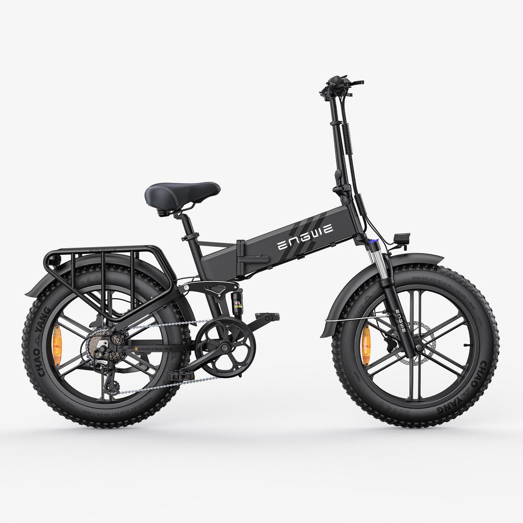 ENGWE ENGINE PRO 2.0 Folding Adult Aluminum Alloy Electric Bike 750W Motor 52V16Ah Battery 20 Inch All-Terrain Snow Tires E-Mountain Bike With TowSeat