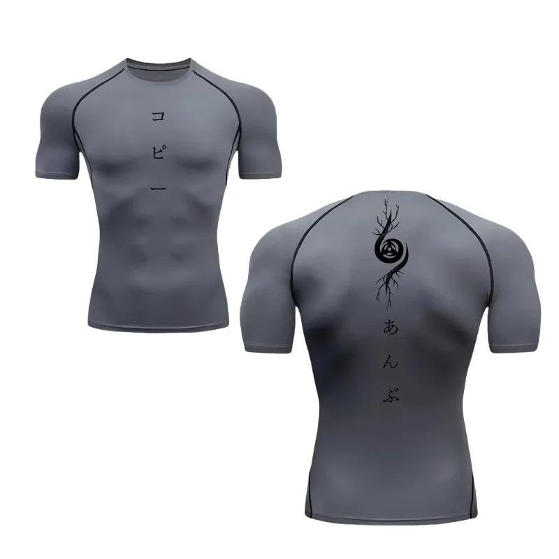 Compression Shirts for Men Breathable Stretchy Gym Workout Running T-shirts Summer Quick Dry Tees Sweat Absorbing Short Sleeve Tight Fit