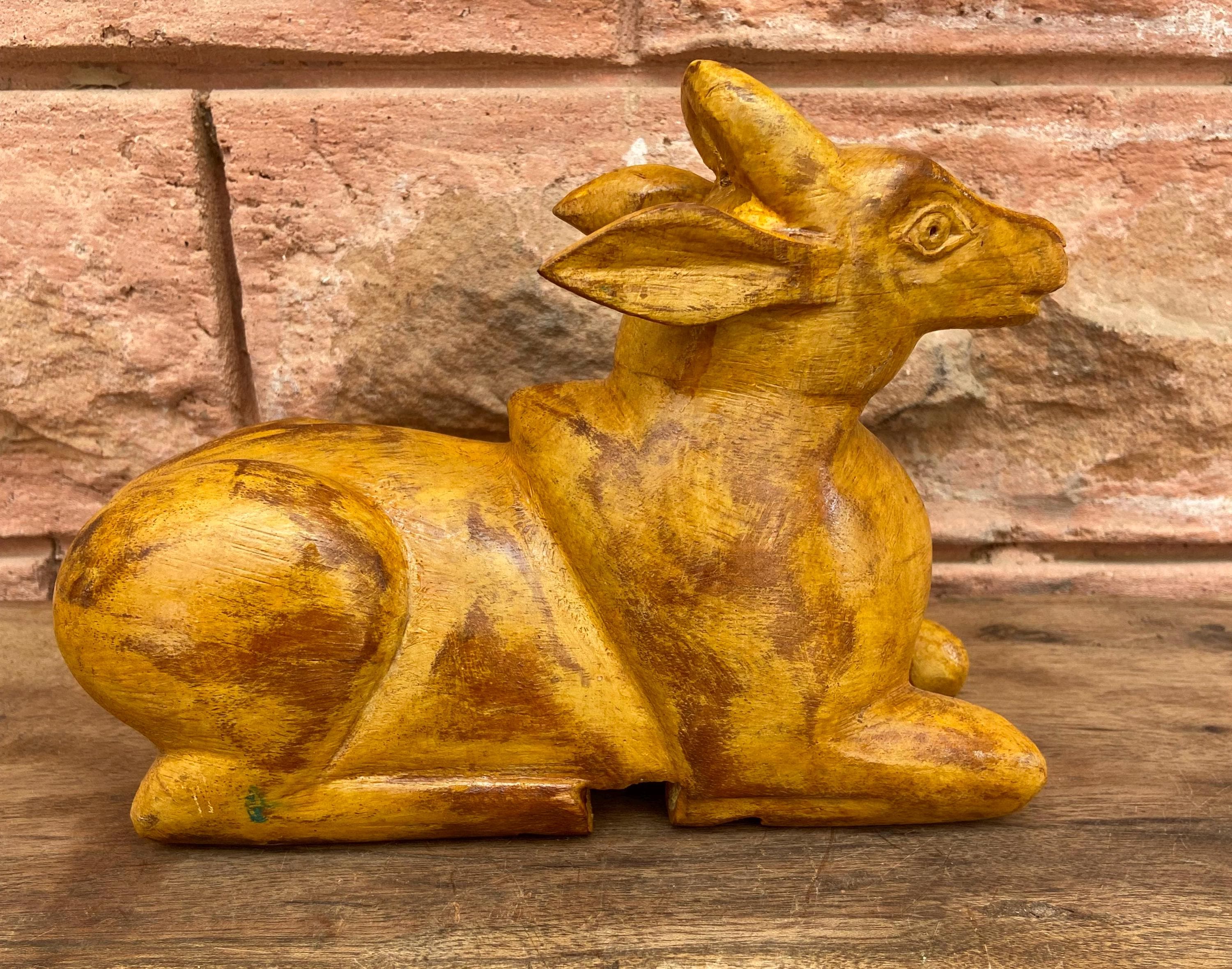 Hand Painted Wooden Cow Figurine: Rustic Farmhouse Decor 16” X 8” X 24” (l x w x h) разноцветный