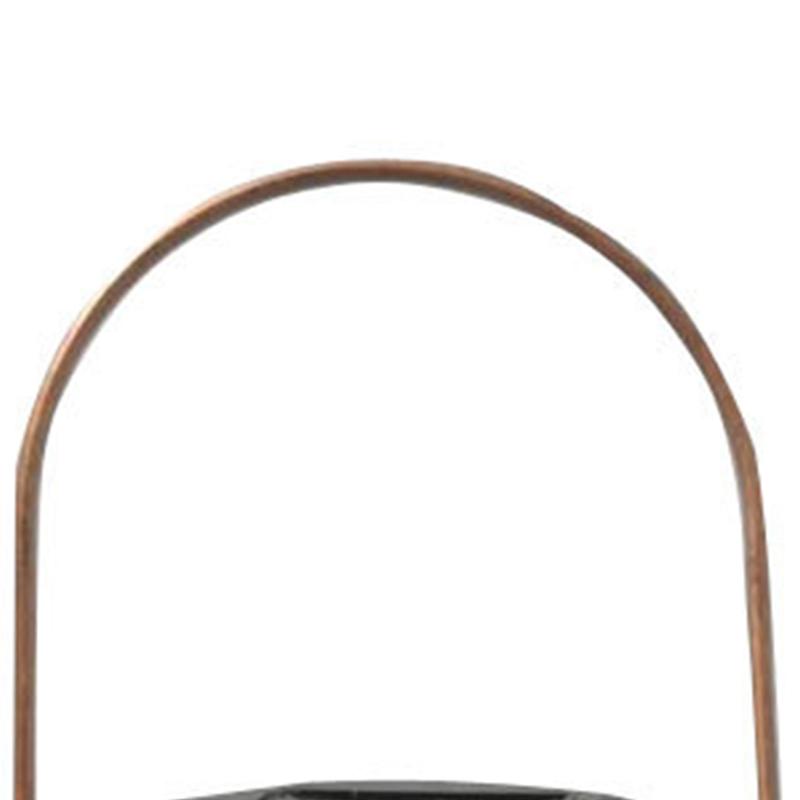 Iron Hollow Solar Lantern Portable Outdoor Solar Hanging Lantern for Garden Yard Patio Decor