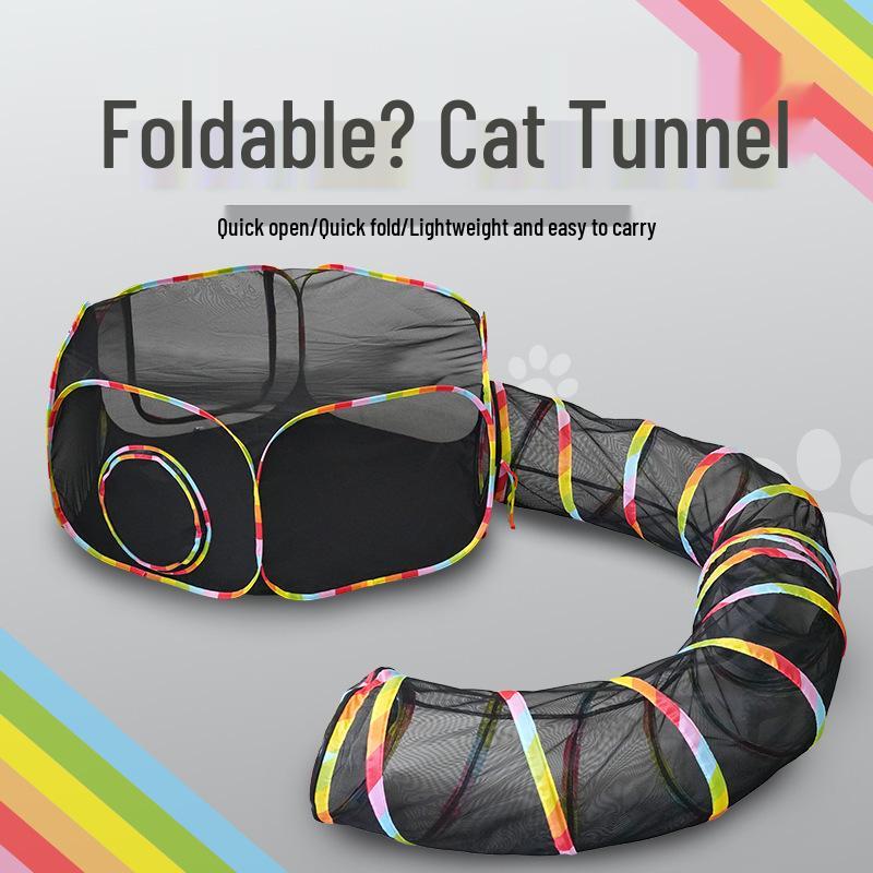 Portable Foldable Cat Tunnel Tent and Bed