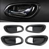 Inner Door Handle Cover Bowl Pull Trim Carbon Fiber Style Fit for Nissan Navara Frontier NP300