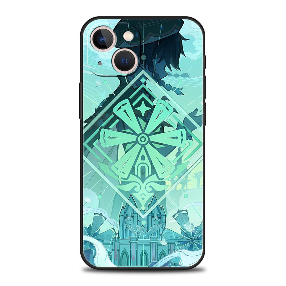 

Luxury TPU Soft Phone Case For iPhone 17 Air 16E 16 11 15 14 Pro MAX 12 13 7 8 Plus X XR XS SE 2022 Cover Genshin Impact iPhone 15 Plus