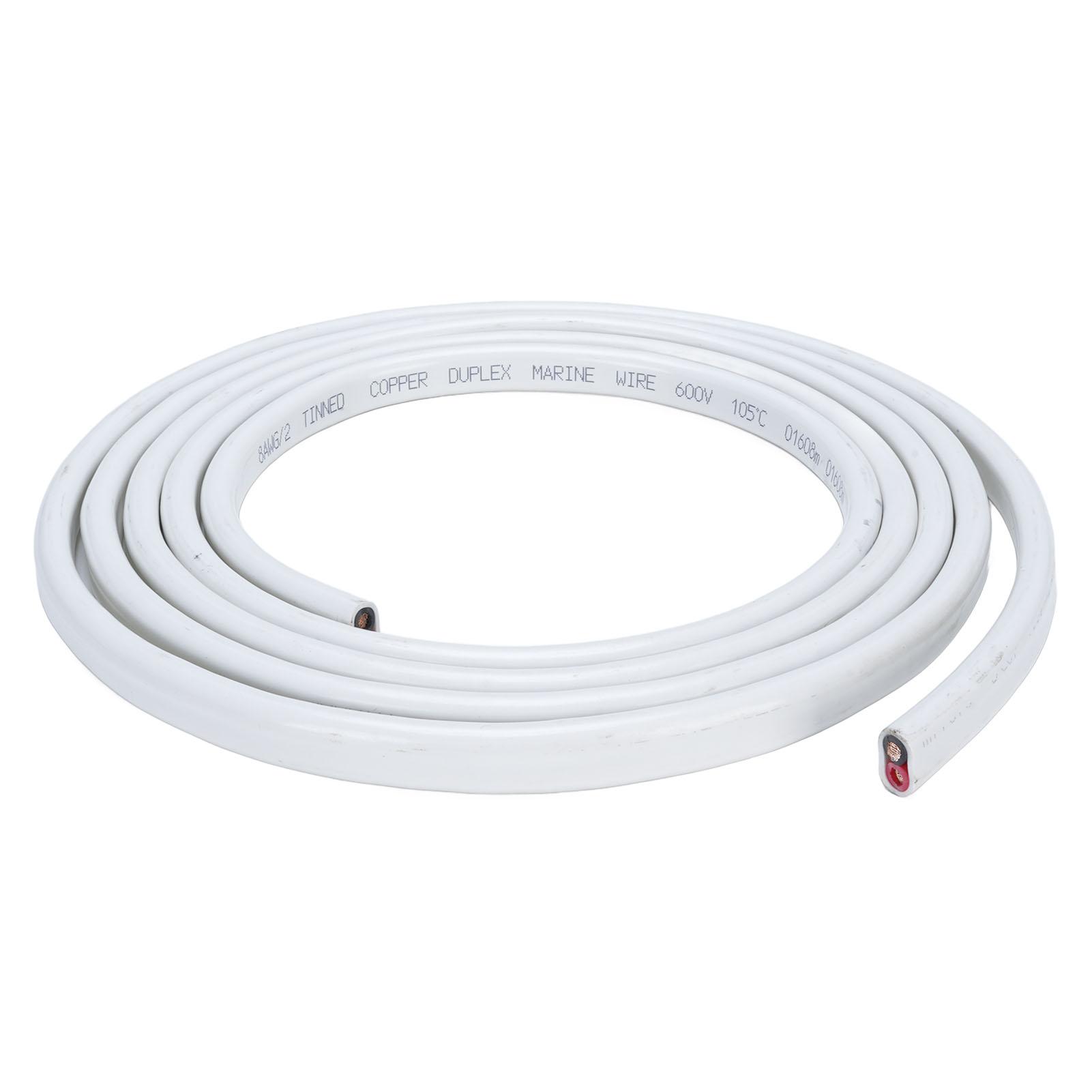 

8 Gauge Marine Wire 10ft OFC Insulation Cable 2 Core Stranded PVC Boat Electrical Wire 600V for Automotive RV Yachts