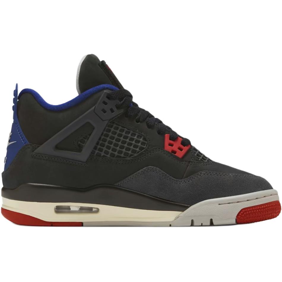 Air Jordan 4 Retro GS Rare Air Dětské tenisky Černá Ohnivě červená Hluboce královská modrá IB4171-003