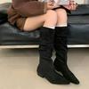 New Fashion Trend Vintage Western Style Women's Pointed Toe Tall Boots -Comfortable Lightweight Height Increase Not Tired Feet Boots