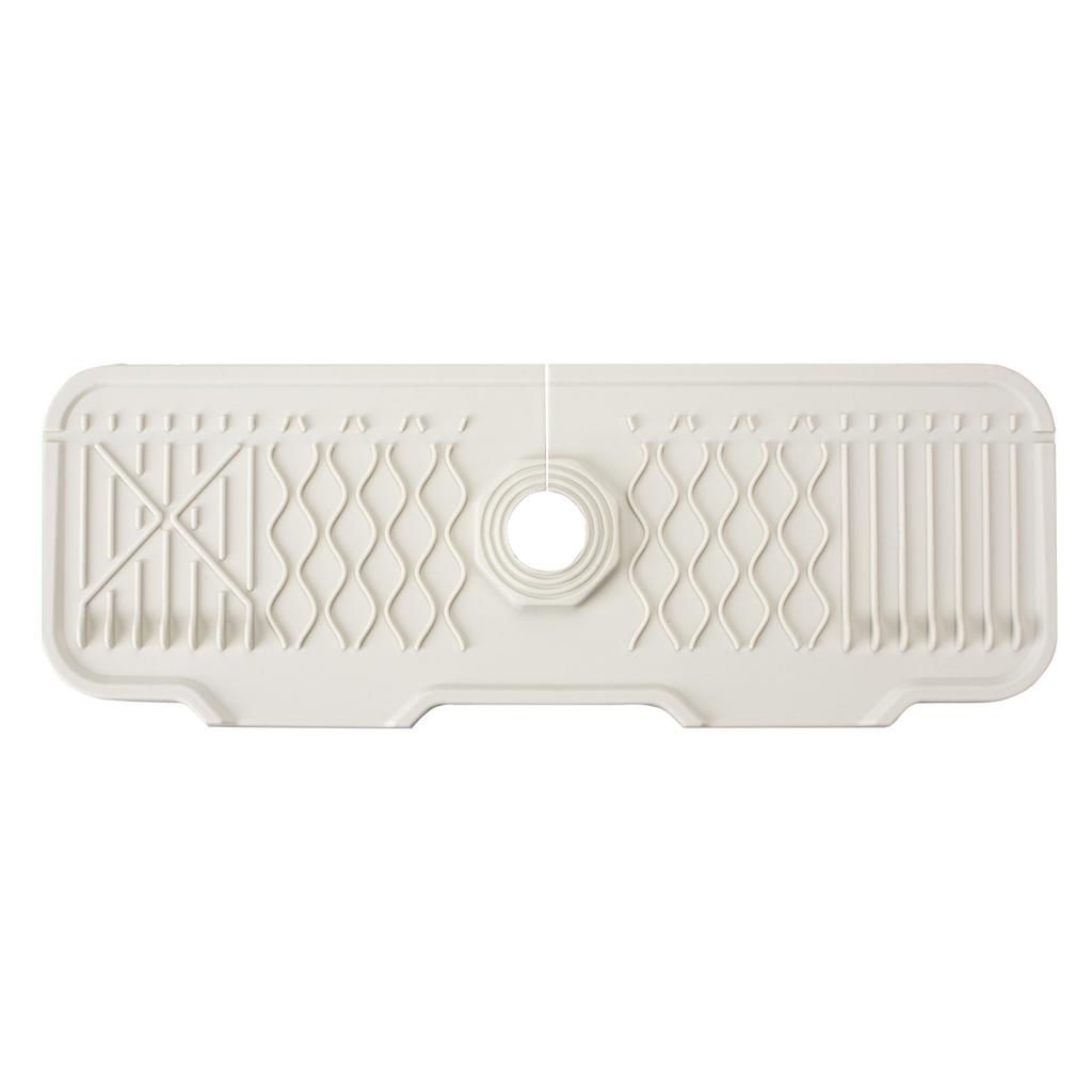 Silicone Sink Faucet Mat Splash Guard for Kitchen Sink Faucet Drain Pad Accessories Sink Protector Mat Draining Pad DIY Cuttable