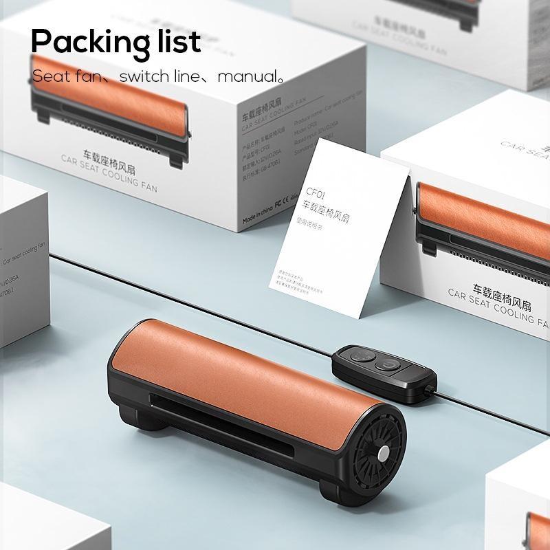Novo ventilador de assento de carro, ventilador elétrico portátil de assento de carro para passageiro do banco dianteiro traseiro, alimentado por USB com 3 velocidades, ventilador de ar de resfriamento forte, alça ajustável