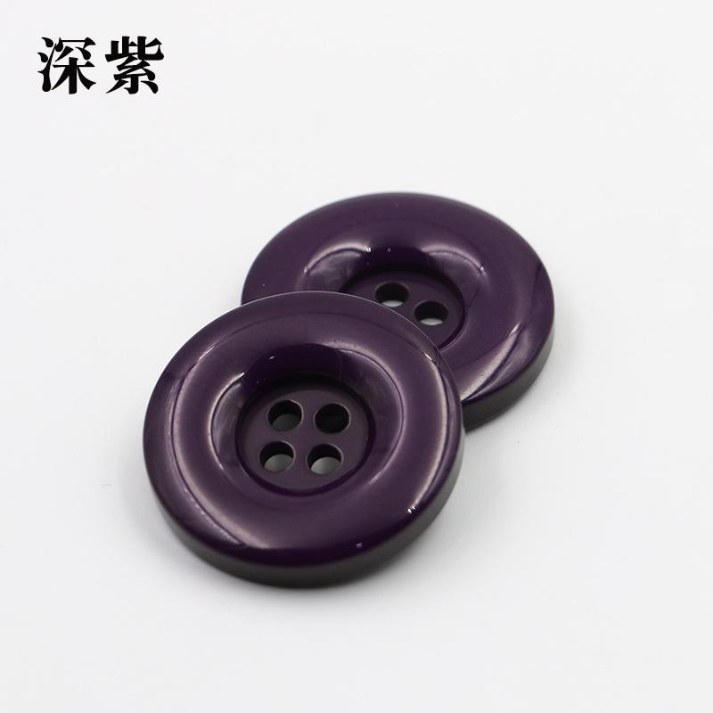 Harzfarbige Knöpfe Schwarz und Weiß Runde Vieraugen Große Runde Kantenknöpfe Mantel Windjacke Pullover Jackenknöpfe