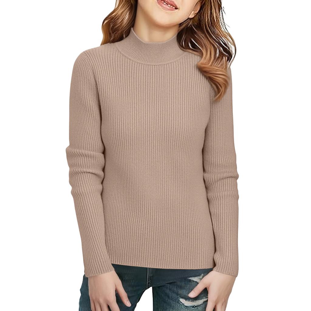 Children's Fashionable Casual Half-high Collar Bottoming Shirt Long-sleeved Top