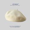 Autumn and Winter Wool Berets for Girls  Artistic and Retro Versatile Painter Hats  Solid Color Flower Bud Hats