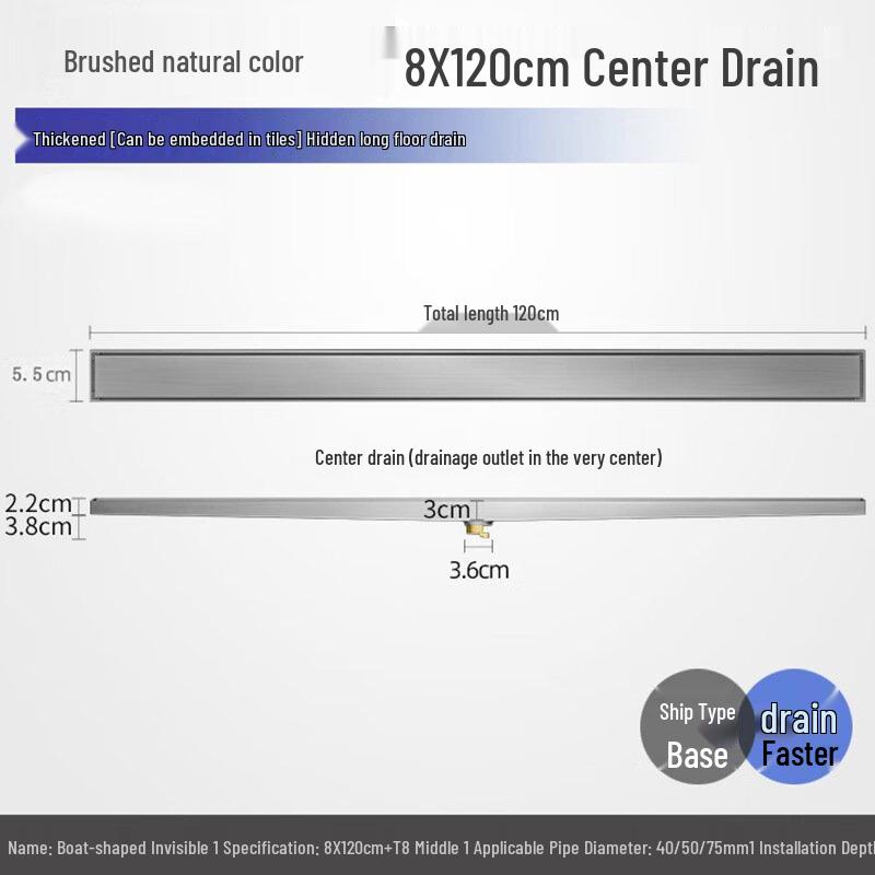 MDNG Linear Invisible Shower Drain