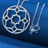 925 Sterling Silver 16-30 Inch Women's Exquisite Flower Pendant Necklace Accessories Wedding Gift Fashion Jewelry