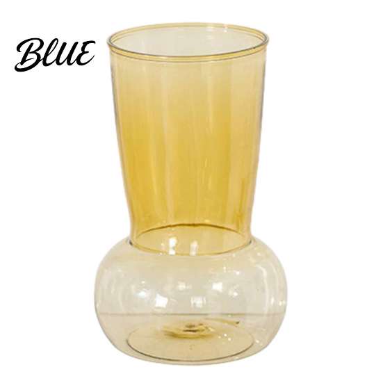 Transparent Decorative Vase for Fresh Flowers Hydroponic Flower Vase Modern Style Imitation Glass Wide Body Home Decor Sturdy Plant Pot Cut And Water