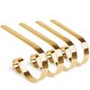 Metal Christmas Stocking Holders for Fireplace For Mantle Designed To Avoid Scratches or Damage While Supporting Heavy Stockings