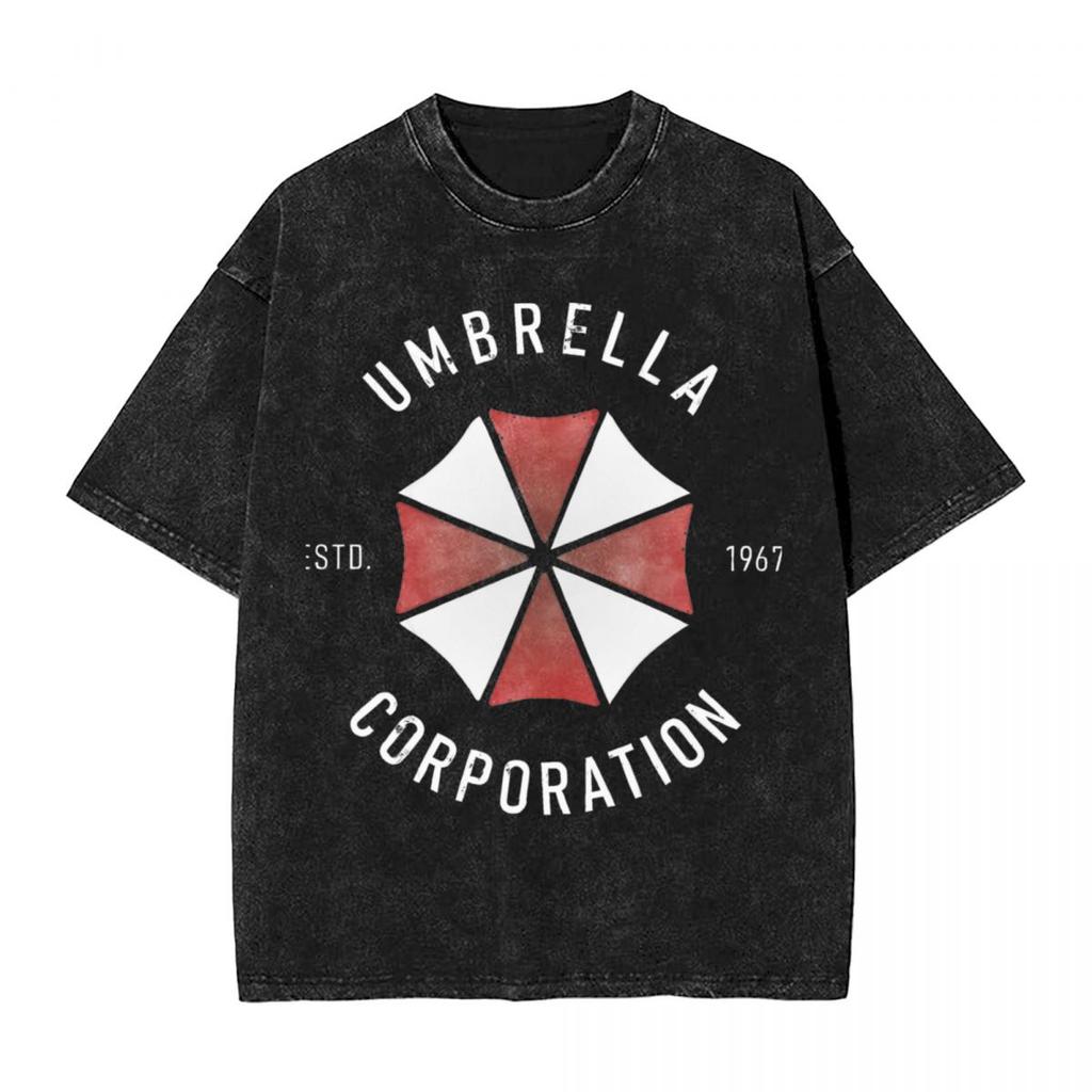 Nightmare Carousel T Shirt Residented Eviled Washed Oversized TShirt Cotton Summer Short Sleeve Tee Shirt Men Women Clothing