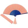 Nishikawa Shouroku Shoten Folding Summer with Fan Pink and Day Pop Summer Folding Fan Fan, Style, Case, Two-Color Bicolor, Women's, byCOLOR, Navy,