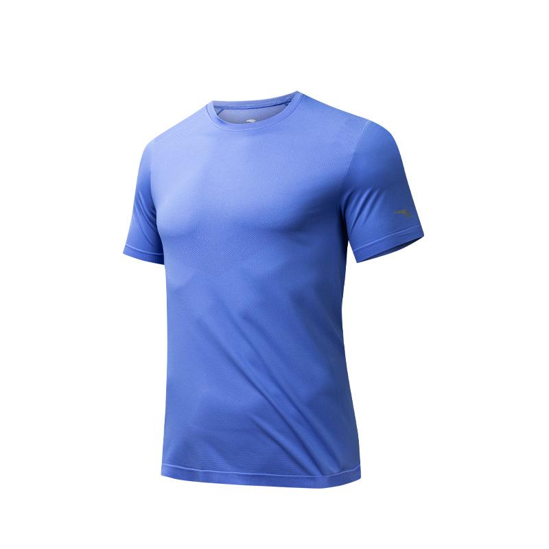 

Anta Футболка с коротким рукавом и логотипом Super Brand, дышащая, прямого кроя, мужская, цвет водно-голубой 152437164U-3 M