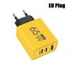 GaN Fast Charging 65W USB Type C Charger EU KR PD 3.0 Quick Charge Wall For Phone Adapter For iPhone 15 Xiaomi Huawei Samsung