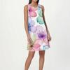 Women's Fashion Beach Dress Sleeveless Round Neck Floral Print Dress