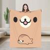 Soft Blanket Airplane Travel Cute M-Mamegoma Seal Anime Throw Blanket  Flannel Bedspread For Couch Bed Fashion Sofa Bed Cover