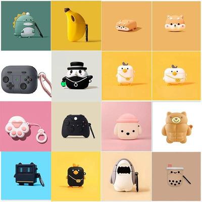 3D Niedliche Cartoon Ananas Haus Drahtlose Bluetooth Kopfhörer Fall Für Airpods Pro 3 Lustige Corgi Silikon Box Für Airpods 1/2