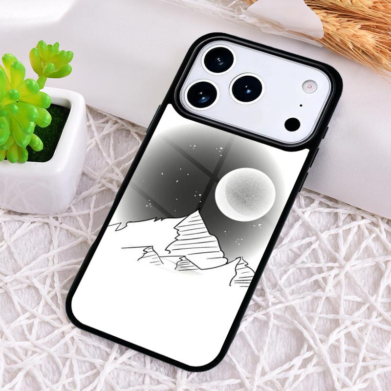 Landscape Mountain Night Sky Phone Case for iPhone 17 Air 16 15 11 12 14 13 Pro Max Shockproof Cover