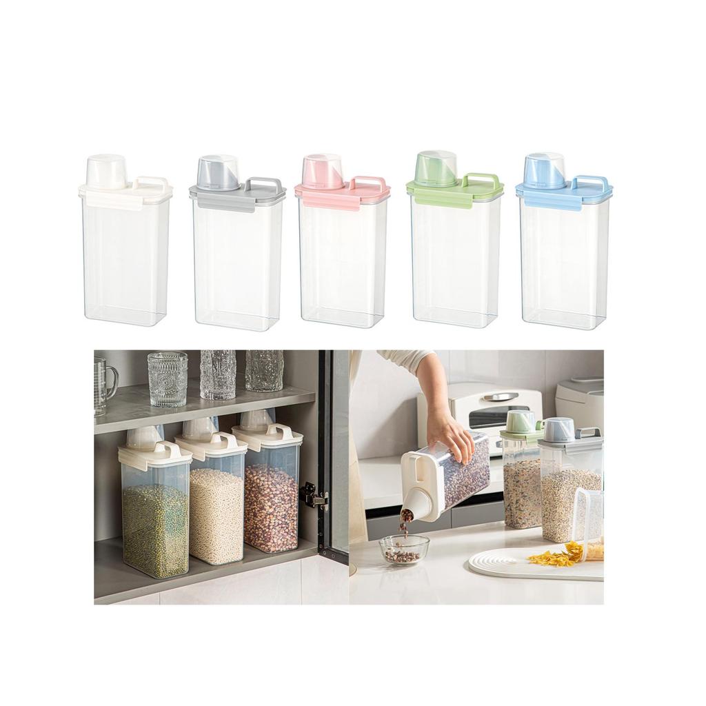 Pantry Stackable Storage Organizer Silicone Seal with Lid Leakproof Canister Vacuum Storage Airtight Jar for Nuts Flour Cereal