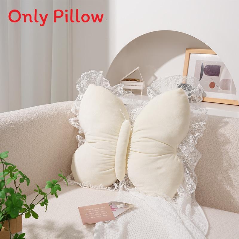 Nordic Butterfly Cushion Pillow With Plush Cover For Bed Lounge Decor