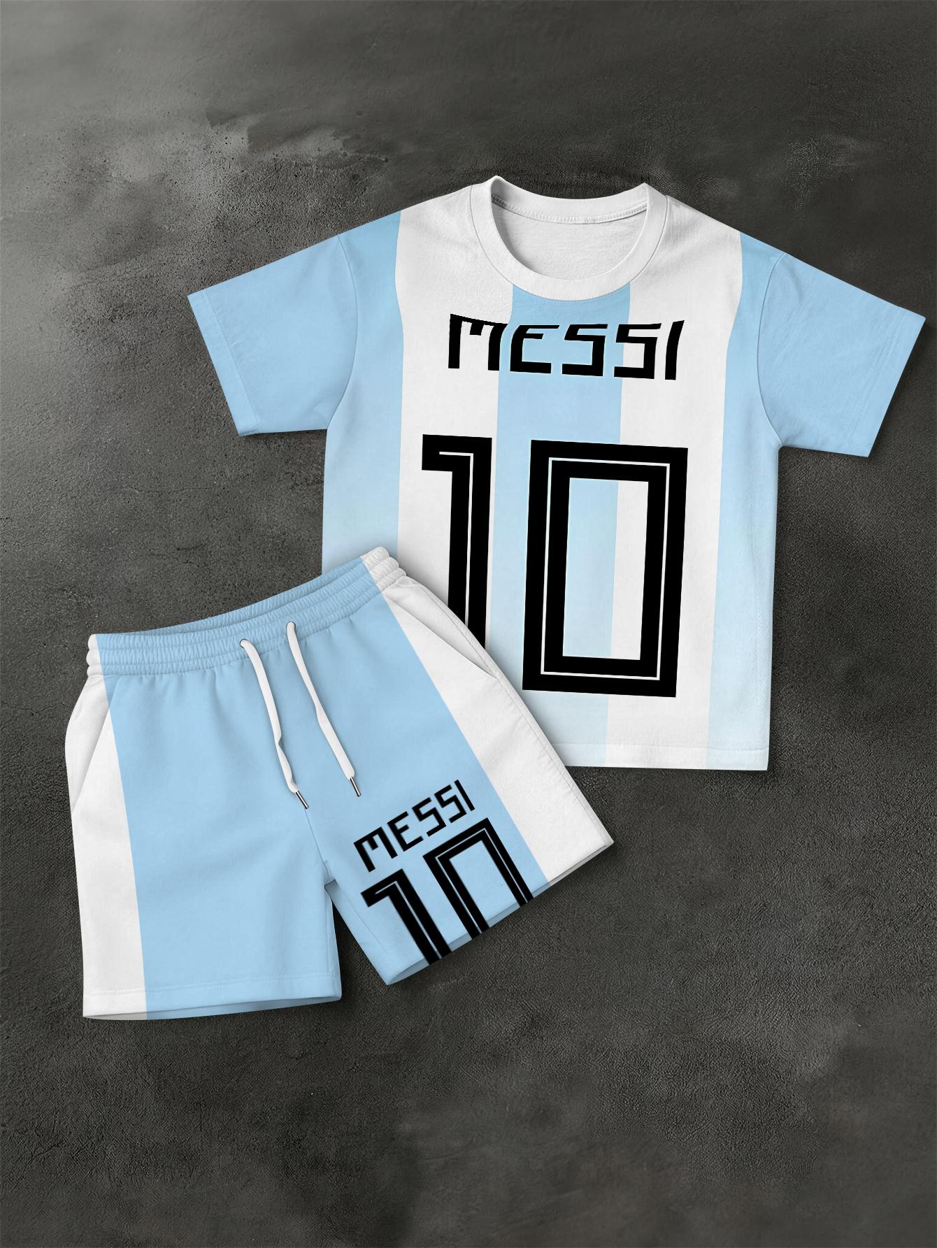 Summer New Men s Short-Sleeved Set with 3D Trendy Letter Print Fashionable Comfortable Lightweight and Soft S