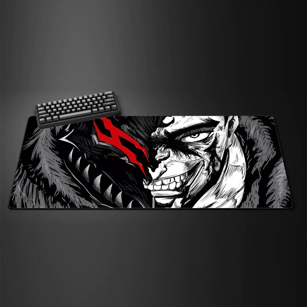 Tappetino per Mouse Accessori per Computer da Gioco Varmilo Tastiera MousePad CS GO LOL Tappetino Mouse Berserk Guts Anime Tappeto Gamer Tappetino per Scrivania