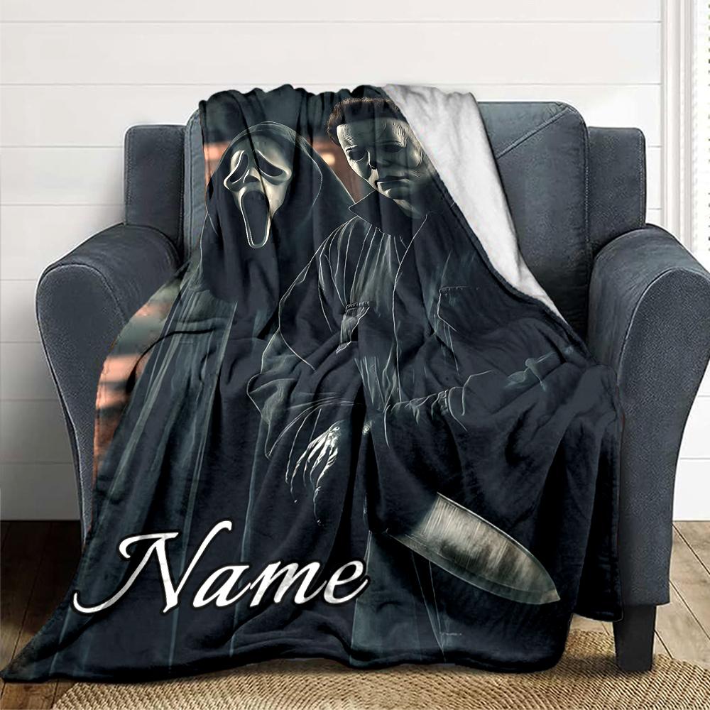 Custom Name Five Nights Freddy's Party Blanket for Couch & Bed, Plush Cozy Fuzzy Blanket Super Soft & Warm Blankets for Fall and Winter. 0908137