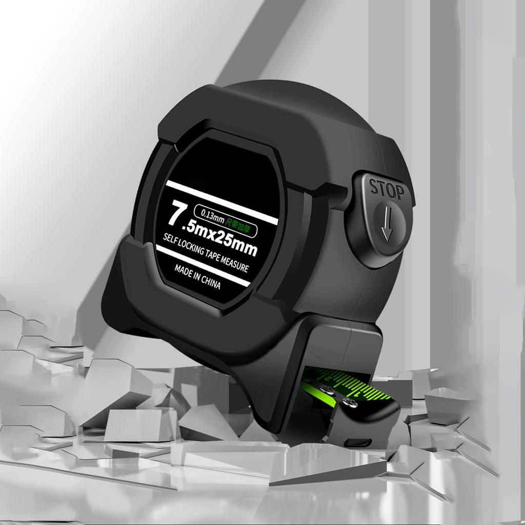 Flexible & Durable ABS Tape Measure with Clear Scale & Fluorescent Coating Reliable Self Locking Tape Measure for Home