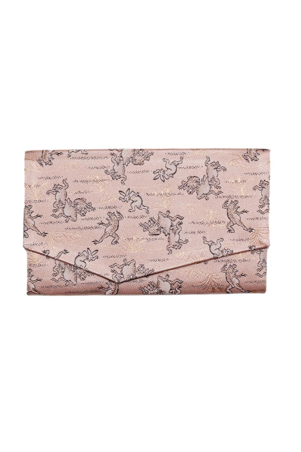

Nishijin-ori Brocade Fukusa (Cloth Cloth) for Celebrations, Weddings, with Mount (Pink Choju Giga Design)