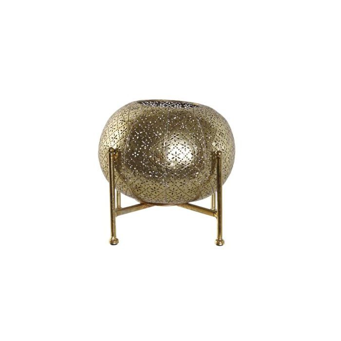 Bougeoir en métal et verre - Home ESPRIT - Doré - Multicolore - 24x24x20 cm