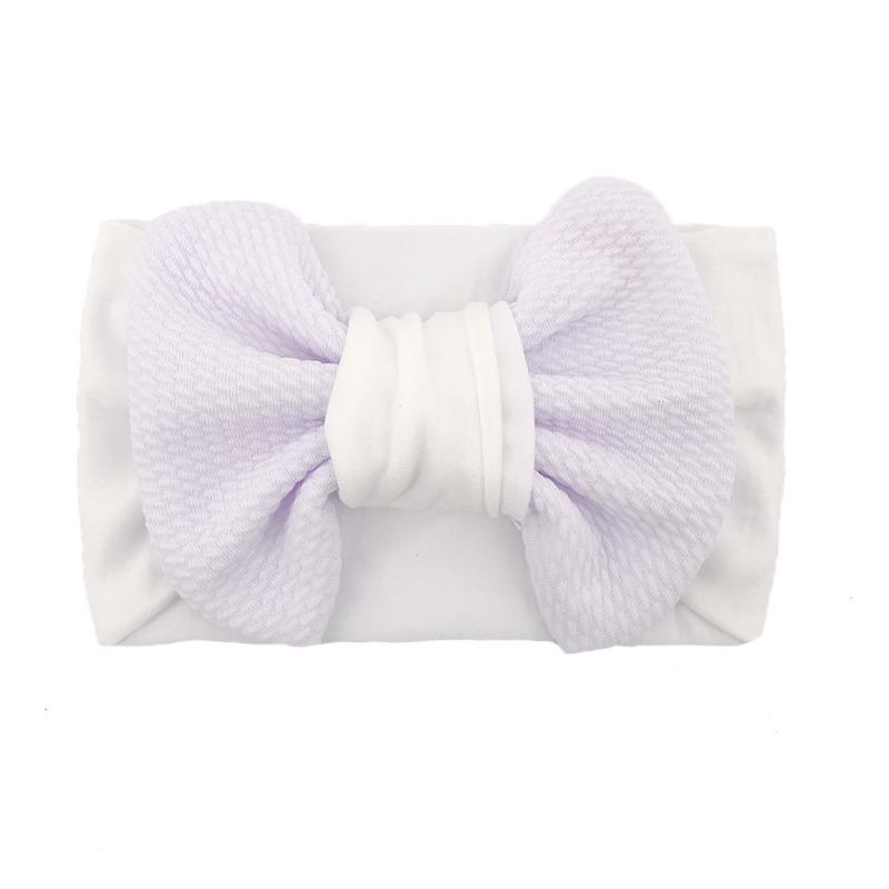 New Cute Baby Bow Nylon Headband Children's Solid Color Headband Babyturban Fashion